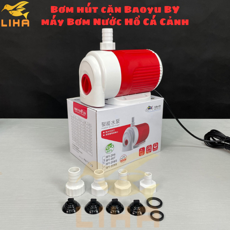 Máy Bơm Hút Cặn Baoyu BY201–BY207 – Bơm Chìm Đa Năng Cho Bể Cá, Bể Thủy Sinh