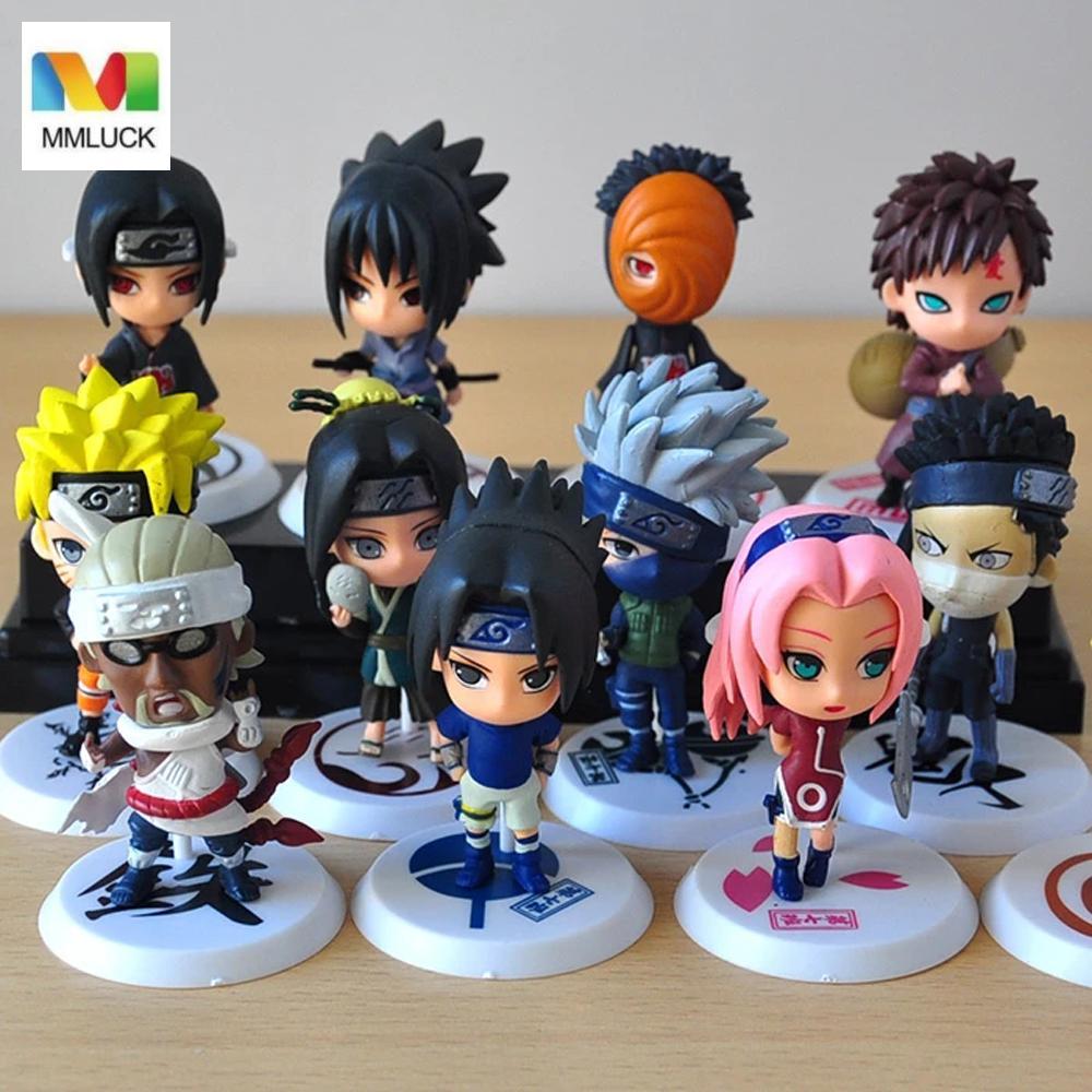 MMLUCK Naruto Nhật Bản Truyện Tranh Itachi Mô Hình Hình Hình 7cm 6 Cái / lốc PVC Đồ Chơi Kakashi