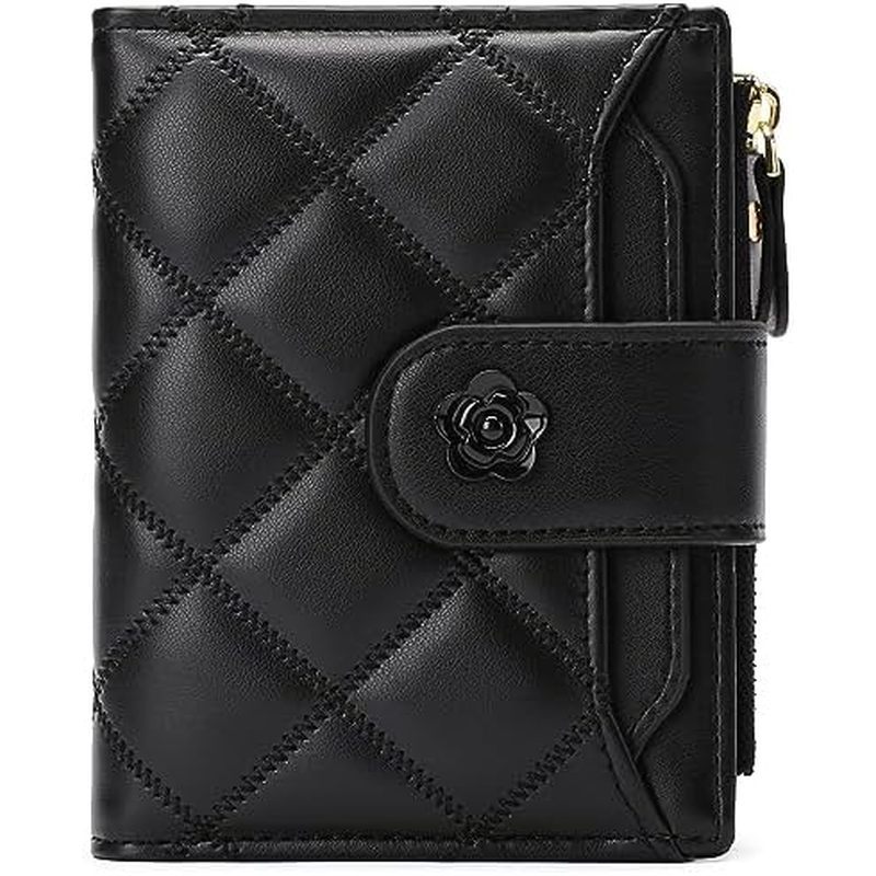 or Women Leather Bifold Wallet Women RFID Blocking Purse Credit Card Holder with 15 Card Slots and I