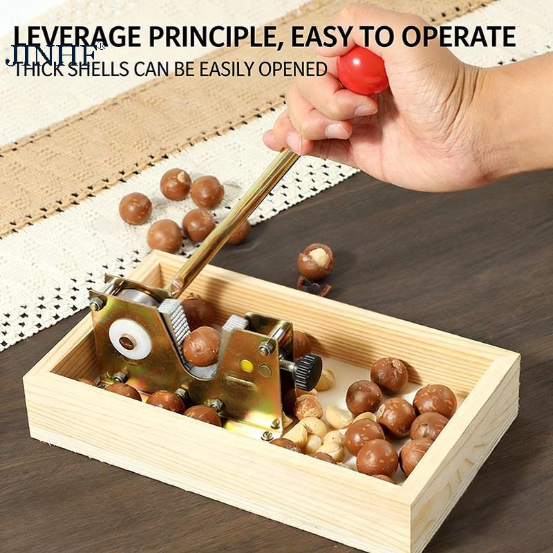 JINHF Macadamia Nut Opener Nut Nut Craer cho Macadamia Nuts và quả óc chó Công cụ kim loại mạnh mẽ c