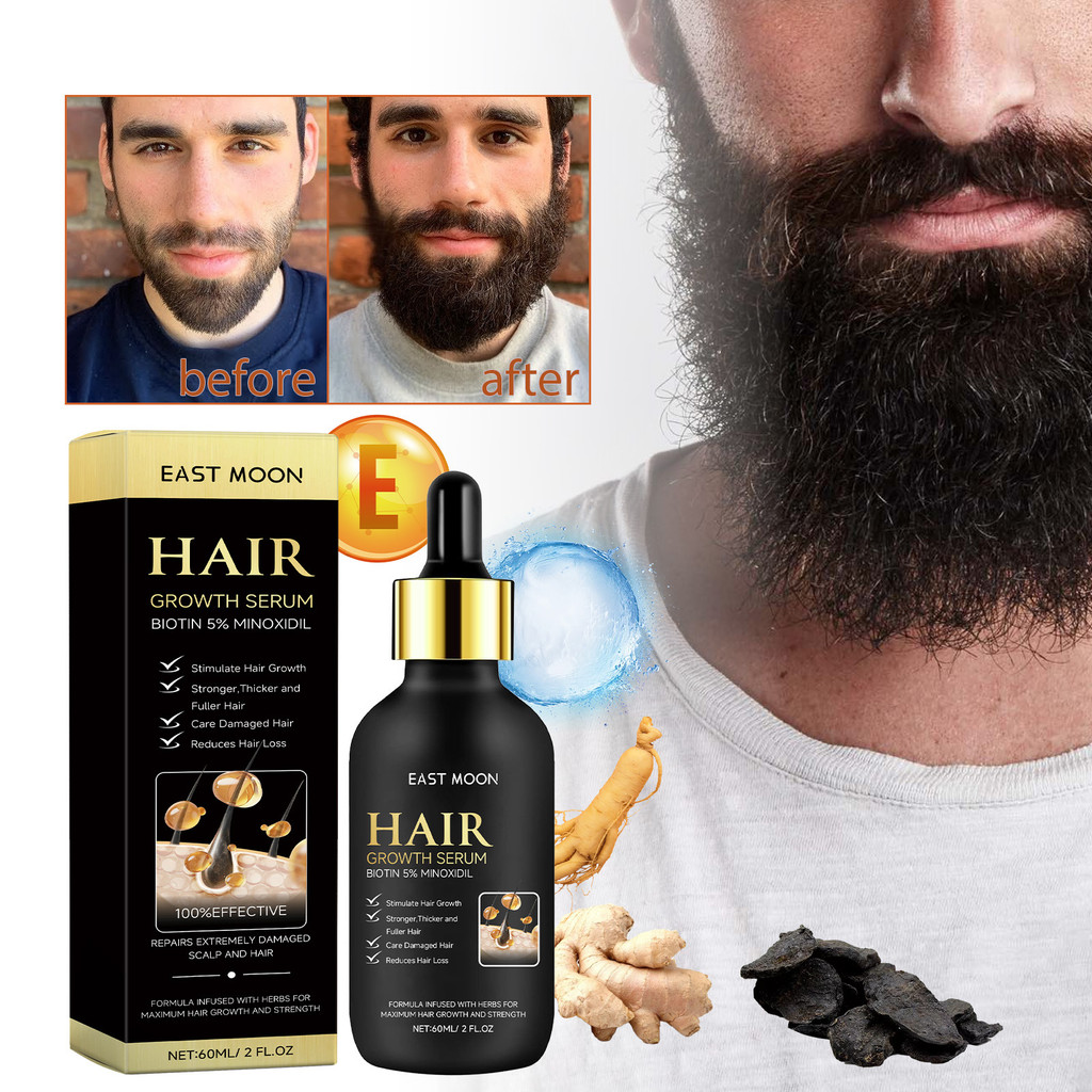 [Hàng có sẵn] East Moon Beard Hair Care Liquid Men 's Beard Hair Nourishing Strong Beard Care Liquid