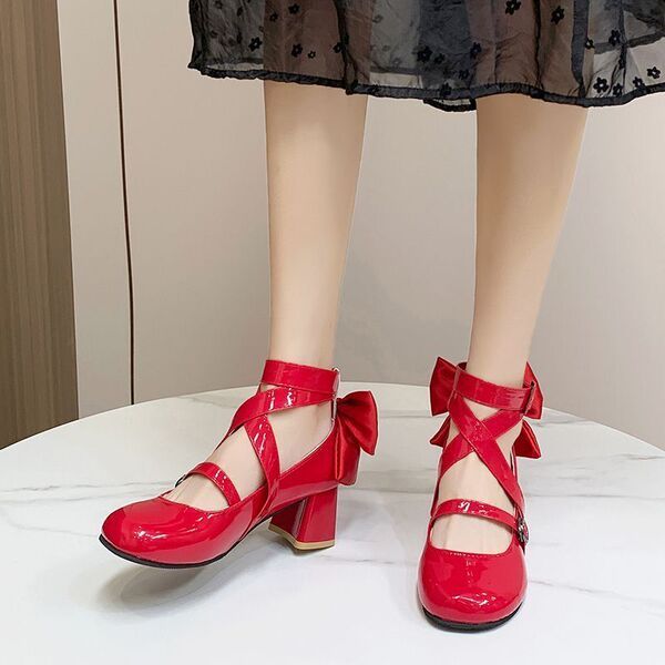 Lolita lolita gi à y gi à y lolita cao Giày cao gót màu hồng Chính hãng lolita lolita lolita dễ thươ