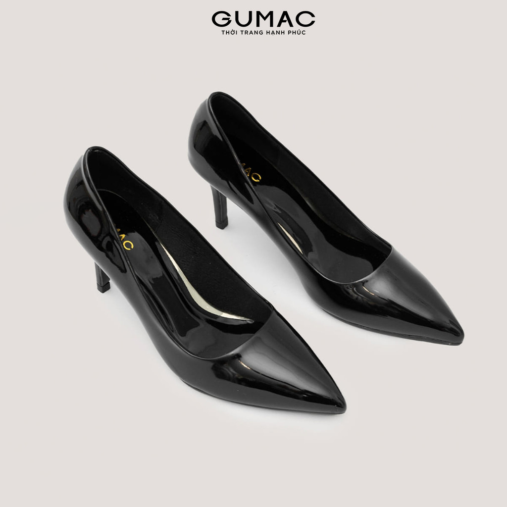 Giày cao gót GUMAC chất liệu da bóng cao 7cm GD12073