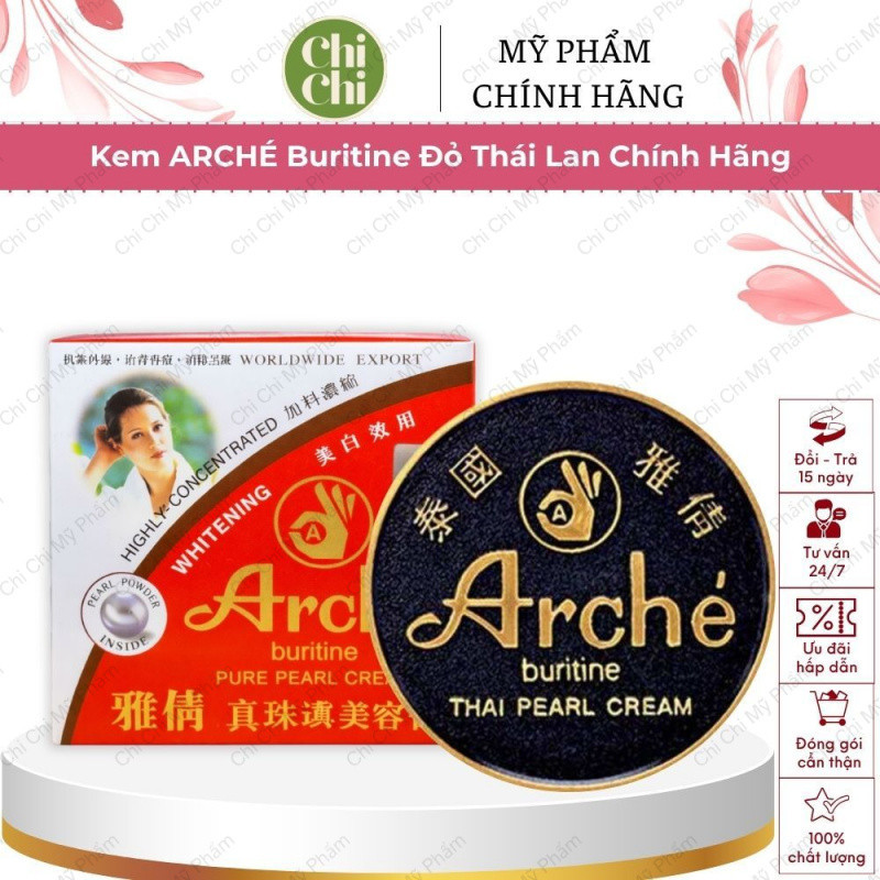 [Chính Hãng] Kem Arche AC Đỏ- Kem Face Arche Buritine Dưỡng Trắng Da Mặt Mờ Thâm Nám Tàn Nhang Ngừa 