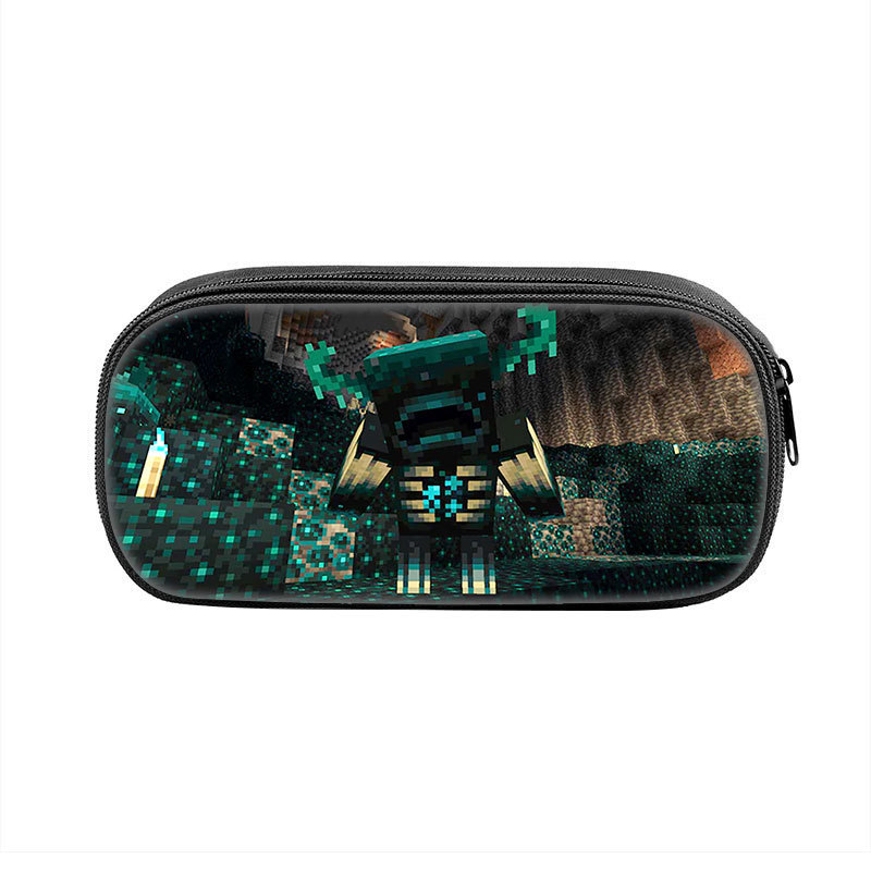Minecraft Warden Minecraft Warden Học sinh tiểu học Bút chì Túi văn phòng phẩm