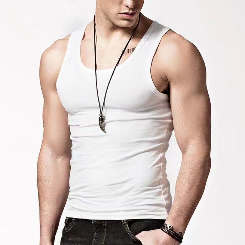 Quân Đội Xanh Nam Áo Cotton Slim-fit Thể Thao Hurdles Nguyên Chất Cotton Áo Vest Nam Cũ Áo Y265194