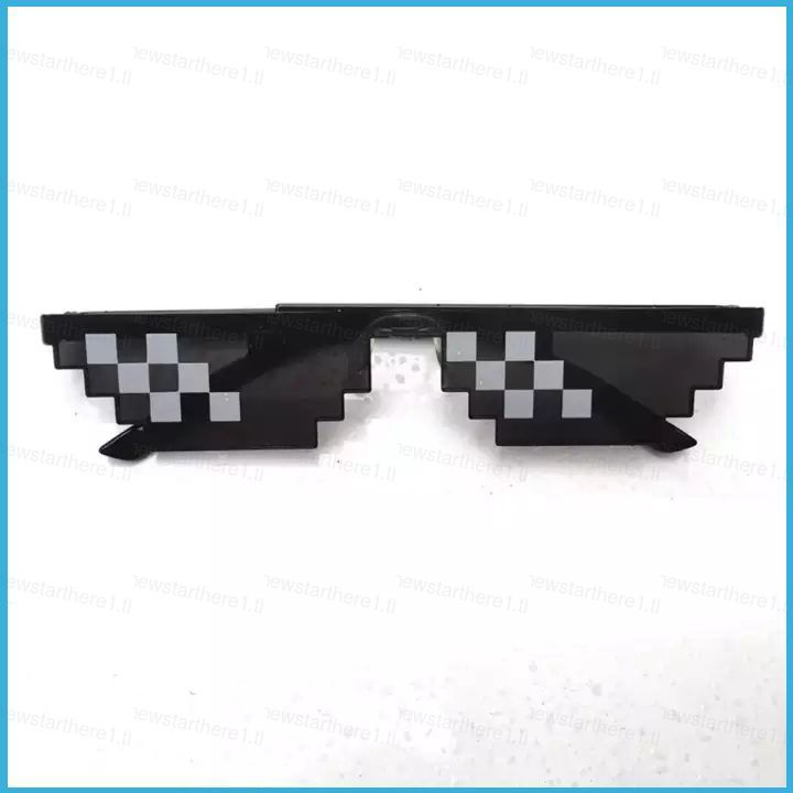 NS1 Trò chơi Minecraft Kính râm Thug Life 8-Bit MLG Kính râm pixel Người chơi Minecraft Halloween SN
