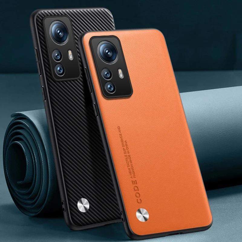Ốp Da PU Sang Trọng Cho Xiaomi Mi 12 12T Pro 12X Mi12 X Ốp Lưng Silicon Bảo Vệ Toàn Diện Ốp lưng Xia