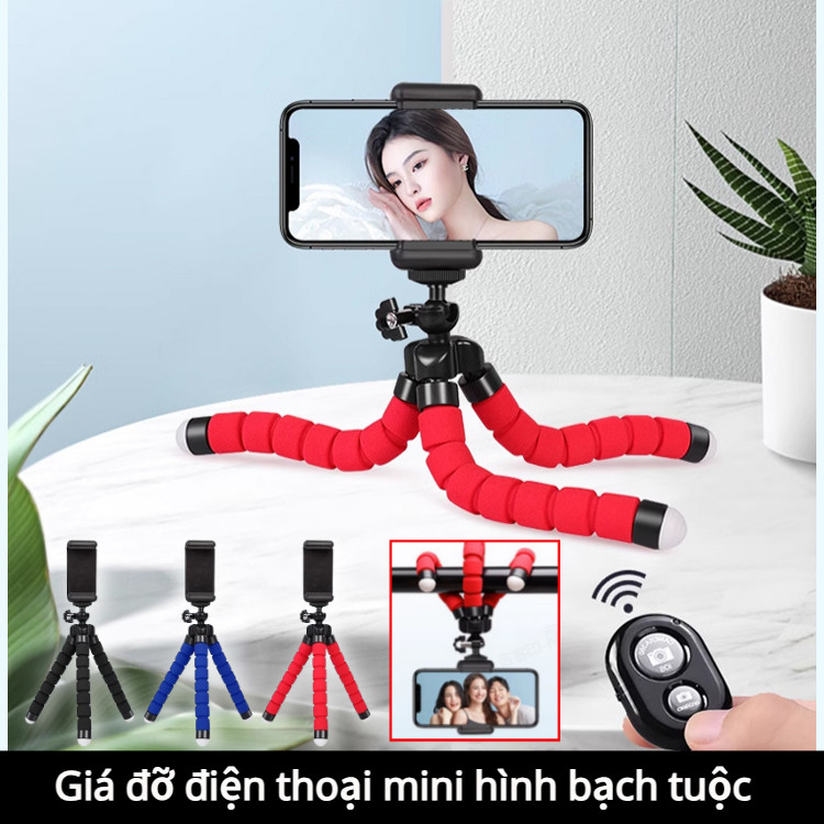 Chân máy bạch tuộc nhỏ, chân đế điện thoại di động/Chân máy mini Octopus 360° / Chân máy ảnh điện th