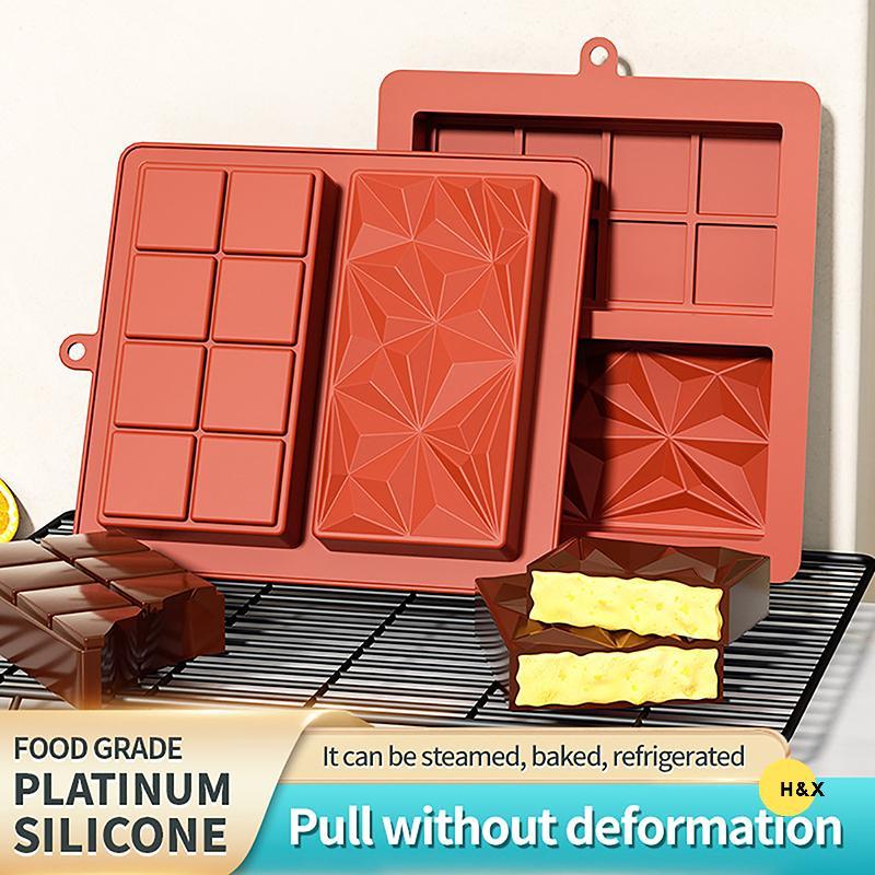 H & X Chocolate Thanh Khuôn Sâu Dubai Pistachio Chocolate Thanh Silicon Dày Khuôn Nhồi Bông Lớn Than