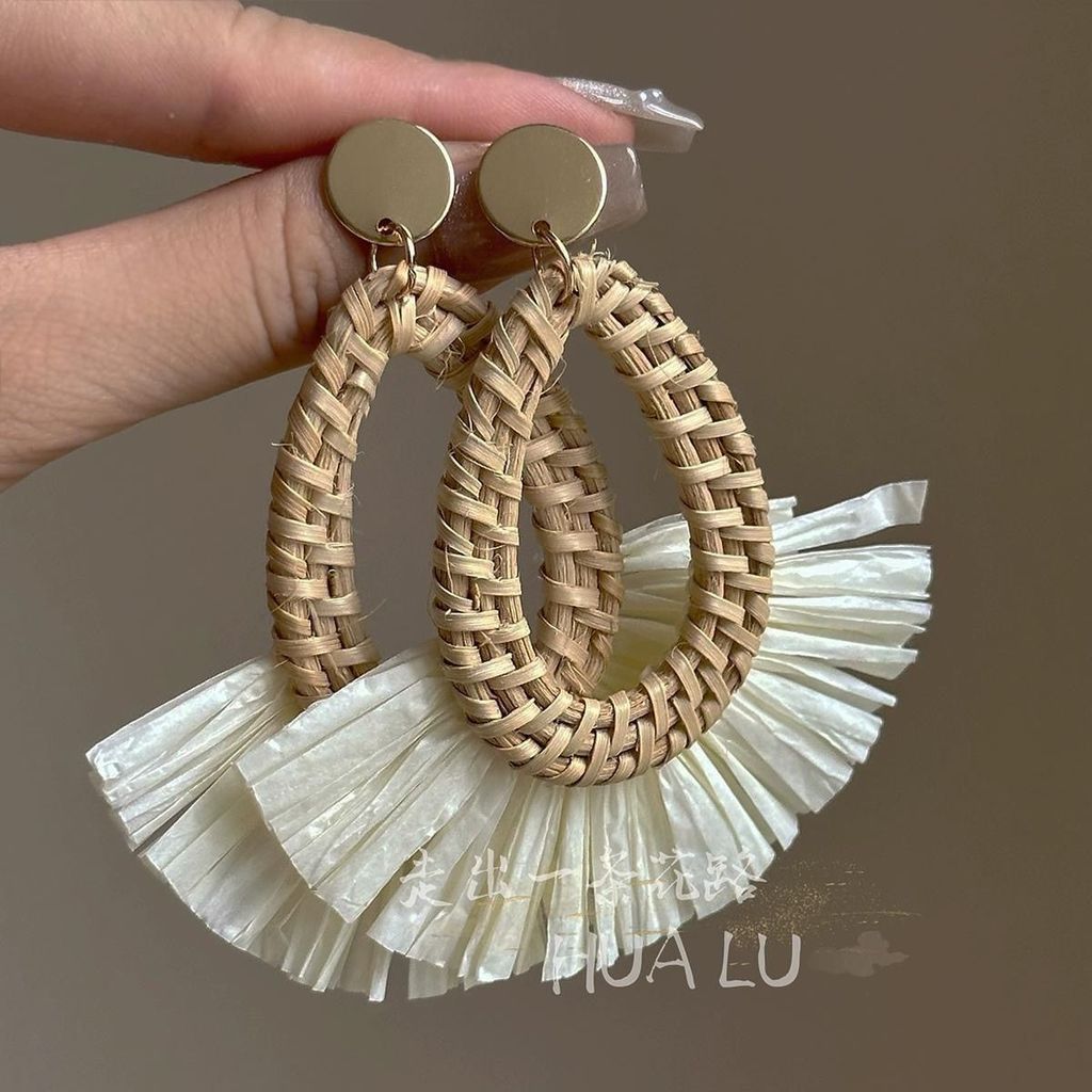 Váy mây bạc sterling với họa tiết quạt lớn, style dân tộc boho bãi biển retro