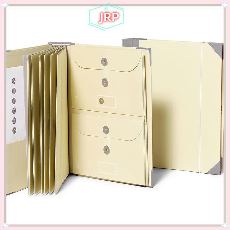 JRP In Case I Go Missing Binder Folio Document Organizer Mở rộng File Folder Pockets Accordion Docum