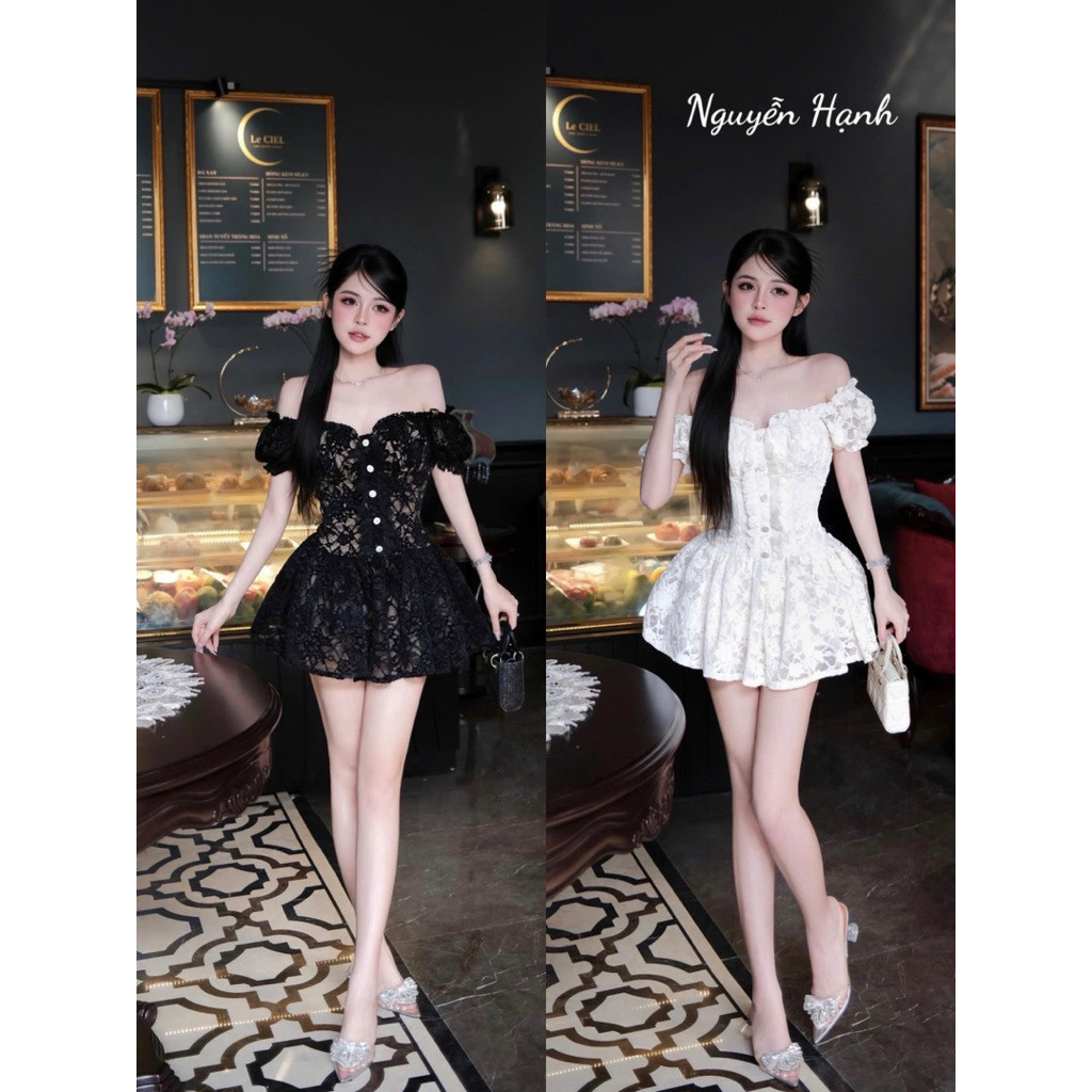 ĐẦM REN CÚP TRỄ VAI FORM XOÈ BYJOLIE