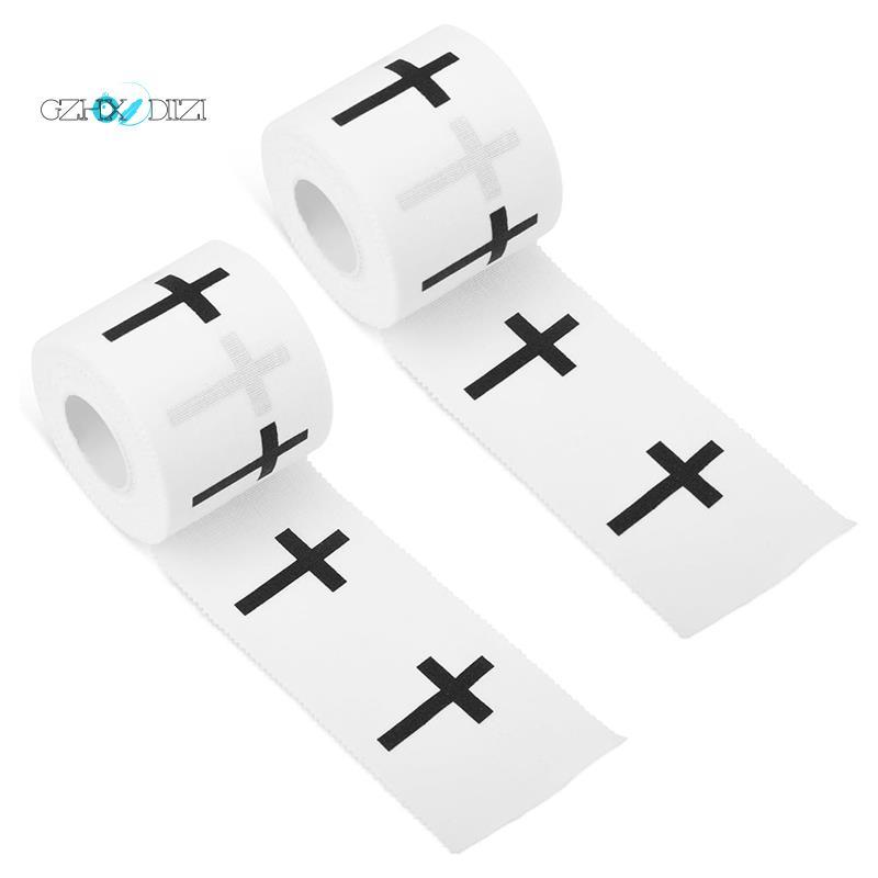Christian Athletic Tape 2 Cuộn, 23ft Viền Răng Giả Cổ Tay Thể Thao Cotton Thân Thiện Với Da
