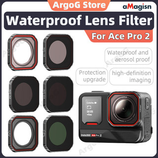 aMagisn Bộ Lọc Kính cho Insta360 Ace Pro 2 UV CPL ND Chống Nước Phụ Kiện Ace Pro 2
