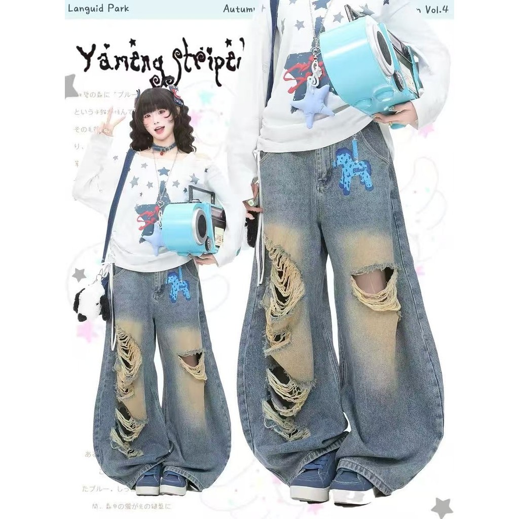 Net Image A463P38 Retro Blue S-3XL Lỗ In Hình