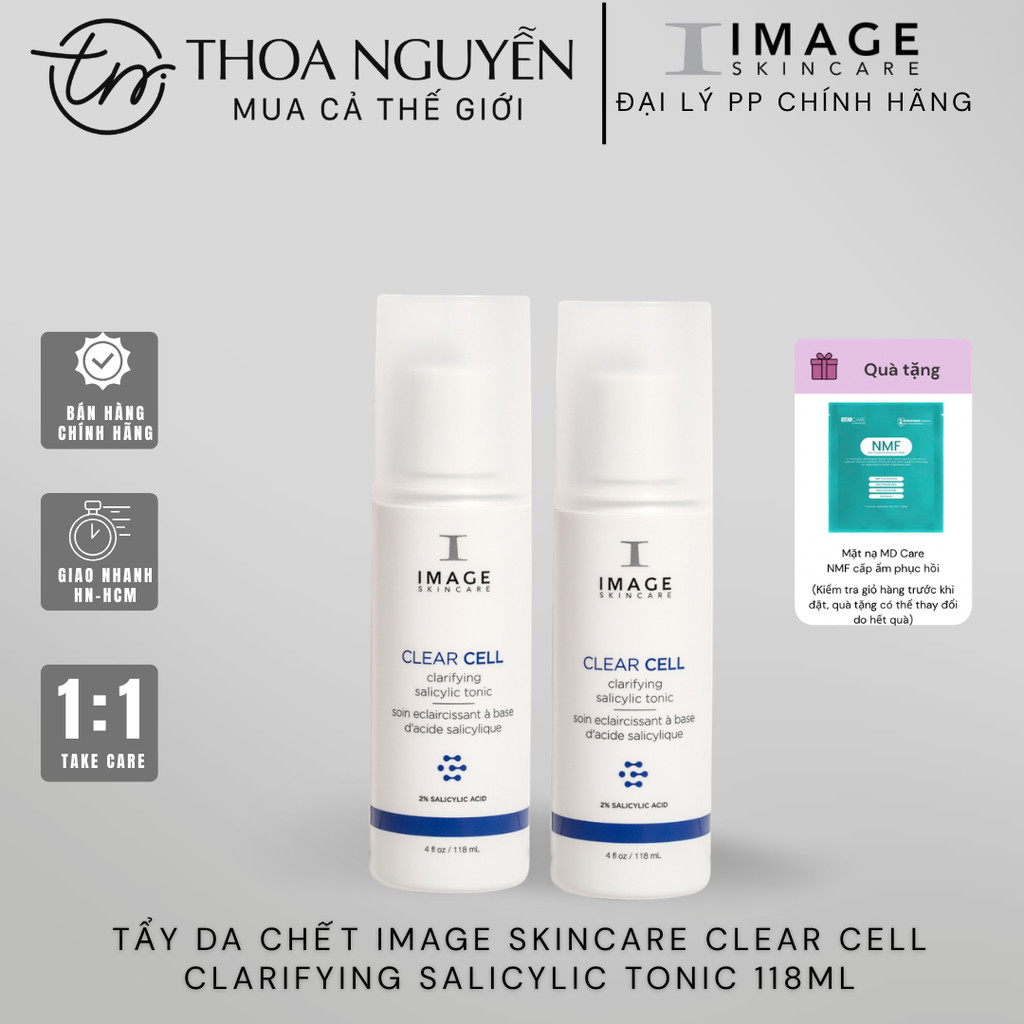 [HÀNG CÔNG TY] Tẩy da chết IMAGE Skincare CLEAR CELL Clarifying Salicylic Tonic 118ml | Toner BHA & 