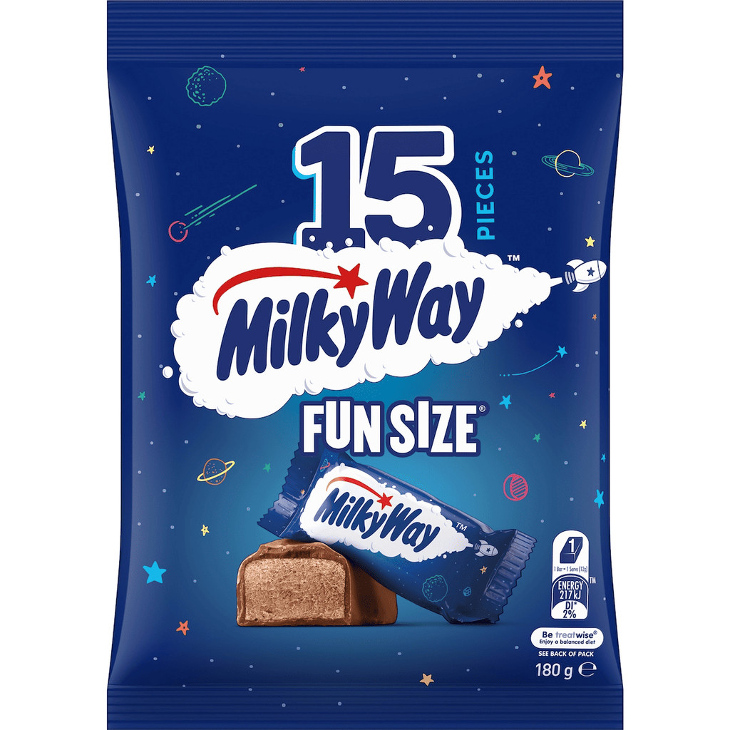 Socola sữa Milky Way Milk Chocolate Party Share Bag 15 Pieces 180g
