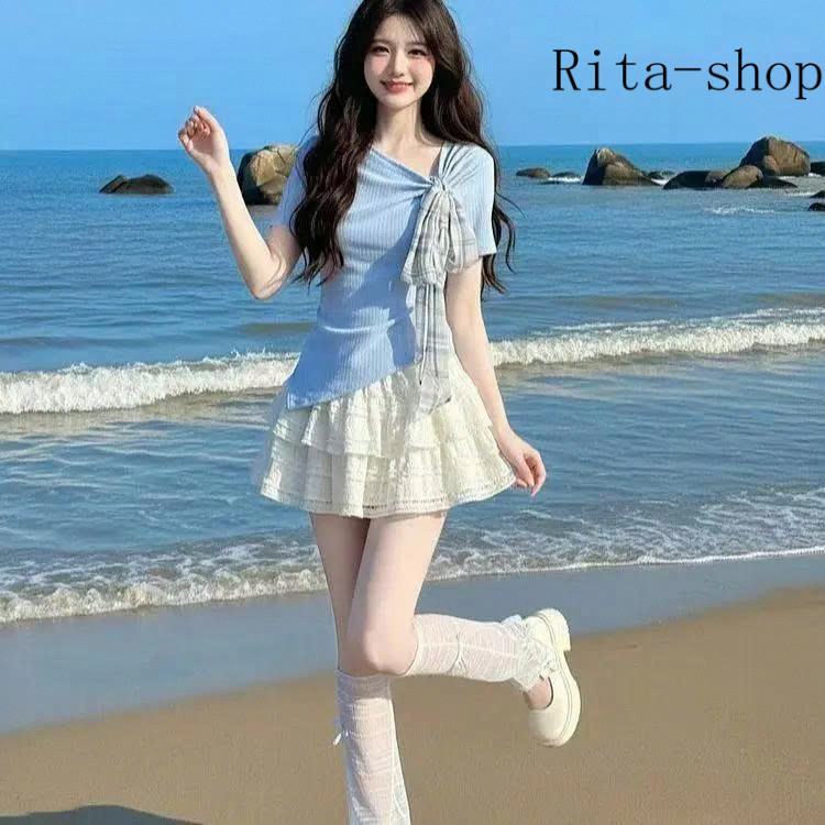 [Pre-Order] Set Nữ Hàn Quốc Dopamine Đầm Xanh Cake Dress Phong Cách Ngọt Ngào Xuân | BigBuy360 - bigbuy360.vn