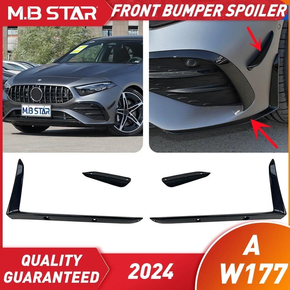 Dành Cho Một Lớp W177 A35 AMG 2024 Cản Trước Môi Bên Canards Vây Bộ Chia Không Khí Viền Bộ Thân Bên 