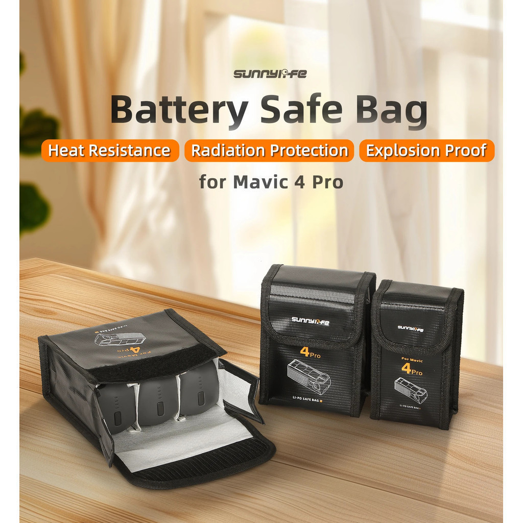 Túi an toàn pin LiPo cho Mavic 4 Pro Túi chống cháy nổ Hộp đựng pin cho phụ kiện Mavic 4 Pro
