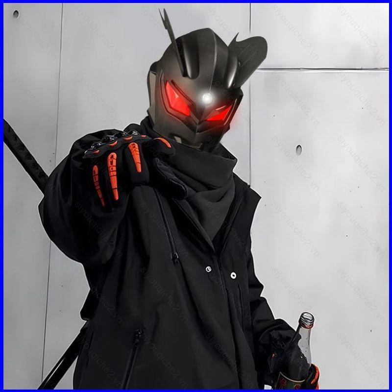 SV Ultraman Ultraman Zero Ultraman Zero Darkness Mũ bảo hiểm Đồ chơi Cảm biến cảm ứng Công tắc Mặt n