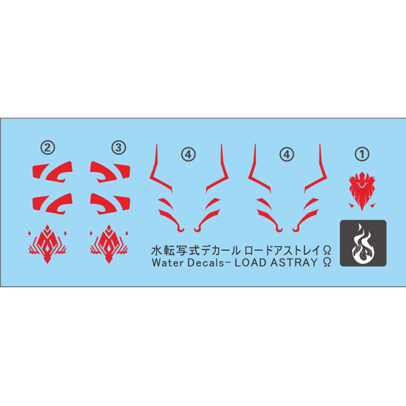 Decal trượt nước YAN cho HG 1 / 144 MHF-01 LOA Astray Đỏ Xám Trắng (Bộ dụng cụ mô hình không bao gồm
