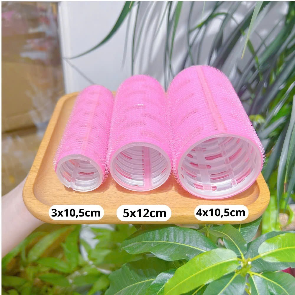 Lô cuốn uốn tóc mái bay LÕI NHÔM SIÊU TO kẹp làm phồng chân tóc sóng nước quấn xoăn tự dính iLita size lớn 10cm, 12cm