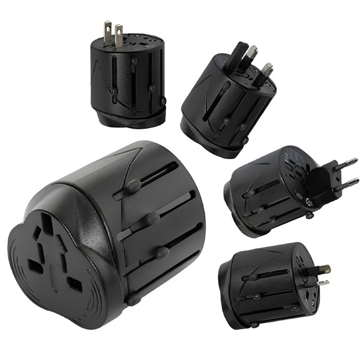 Nhà máy bán trực tiếp All in 1 EU + AU + UK + US Plug Travel Universal Adaptor, Kích thước: 60 x 58 