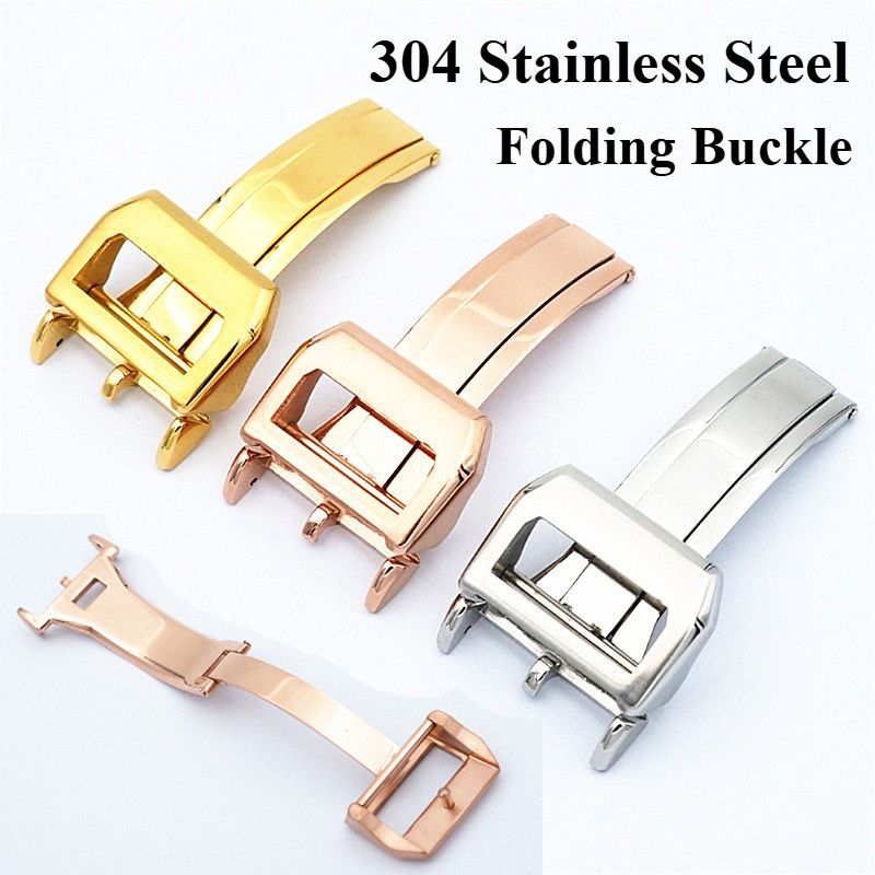 Thép không gỉ 304 Khóa Đồng Hồ Khóa Cho IWC Portugieser Phi Công Mới Lạ Portofino Aquatimer Gấp Đồng