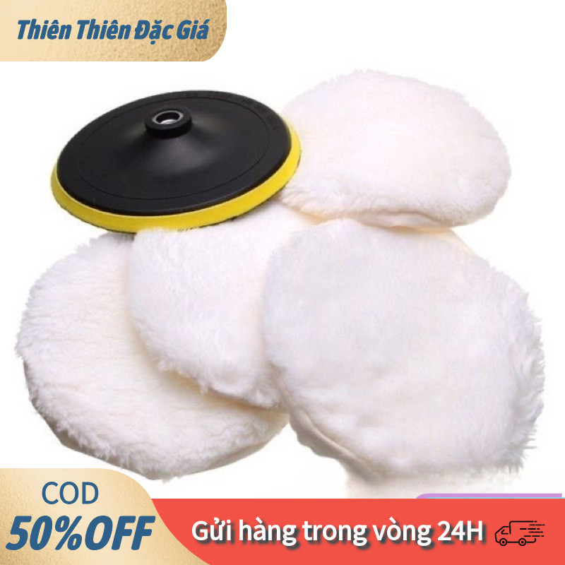 【24H】Phớt Lông Cừu Đánh Bóng Ô Tô Giá Rẻ, Bao Gồm Đế, Thành Phần Tự Nhiên, Có Thể Sử Dụng Nhiều Lần, Tốc Độ 4500rpm