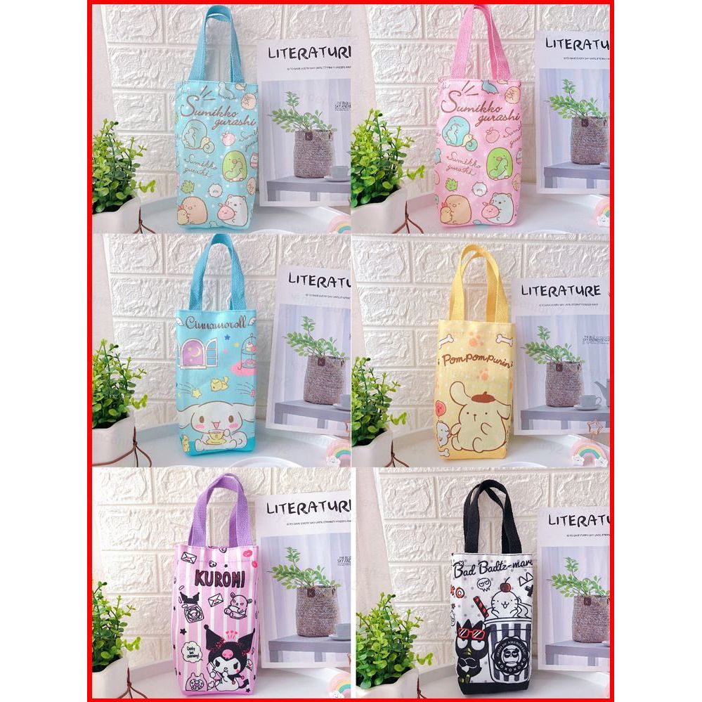 Sumikko Gurashi Nhật Bản Ấm Siêu Tốc Túi Crayon Shin chan Thoáng Mát Chim Cánh Cụt Mini Túi Vải Nhỏ 