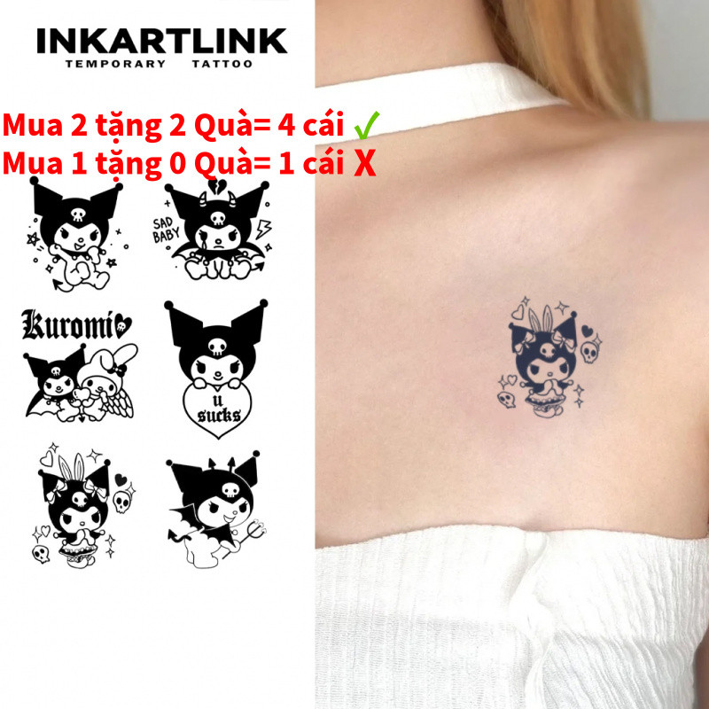 Hình xăm dán chống thấm nước DNY-04 với phong cách ma thuật tối giản, bền lâu