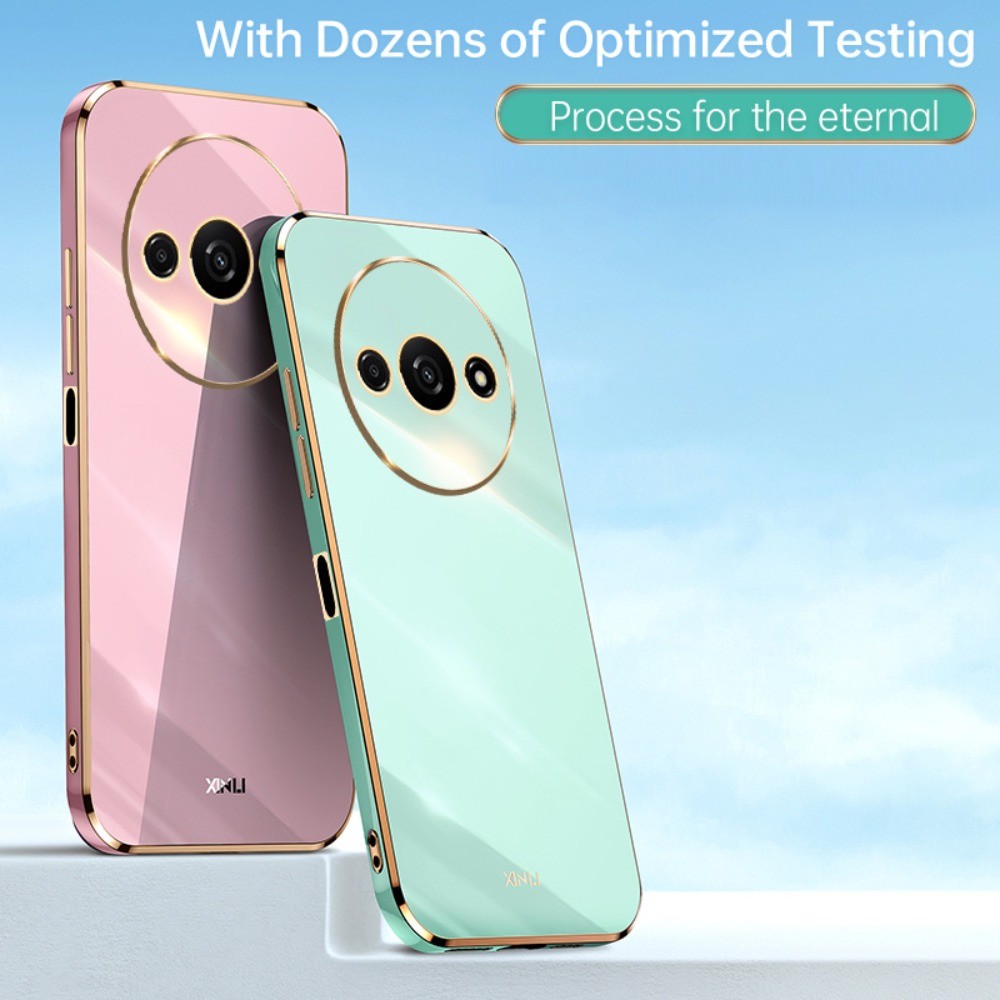 Mạ Khung Vuông Ốp Điện Thoại Cho Redmi A3 23129RN51X, 23129RN51H Vỏ Bảo Vệ Camera
