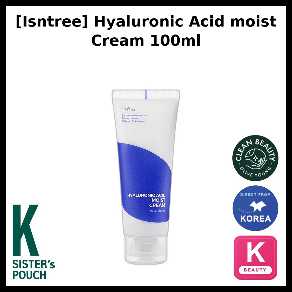 [Isntree] Kem dưỡng ẩm Hyaluronic Acid 100ml / Kem dưỡng ẩm Hàn Quốc / Dưỡng ẩm cường độ cao / Chính