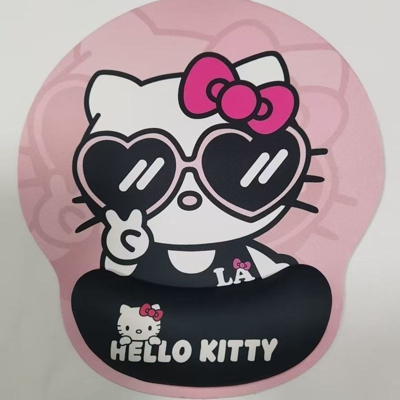 大尺寸kitty护腕鼠标垫3d手腕软垫卡通笔键盘手托粉色办公桌垫Wrist pad, mouse pad, wrist pad, office computer keyboard holder, co