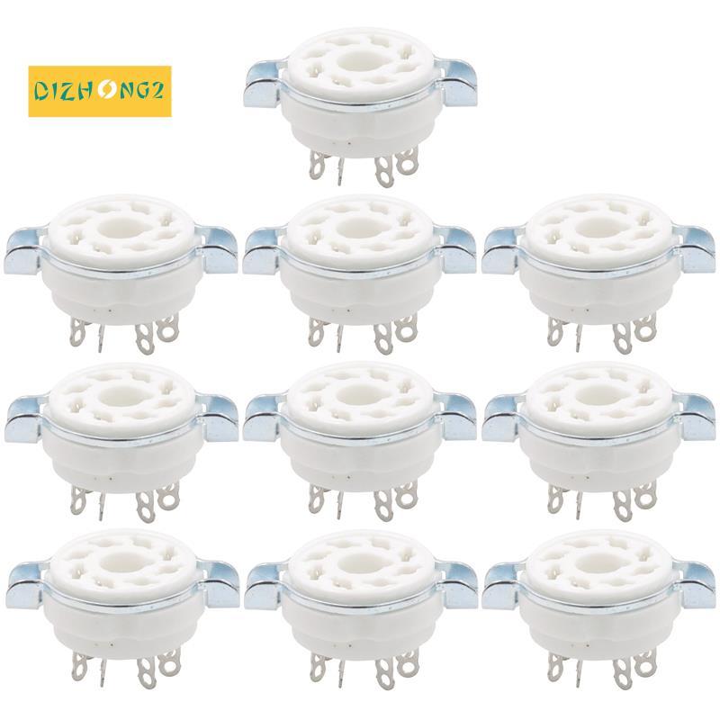 10 Chiếc Khung Xe Gắn 8 Pin K8A Octal Gốm Ống Ổ Cắm Cho KT88 KT66 6SN7 5AR4 GZ34 5881 6V6 5U4G 6550 