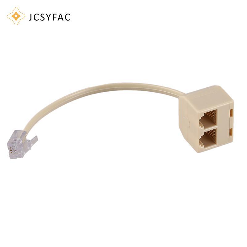 Bộ Chia Điện Thoại JCSYFAC RJ11 6P4C 1 Nam Sang 2 Nữ Adapter RJ11 Sang RJ11 Tách Phụ Kiện Điện Thoại
