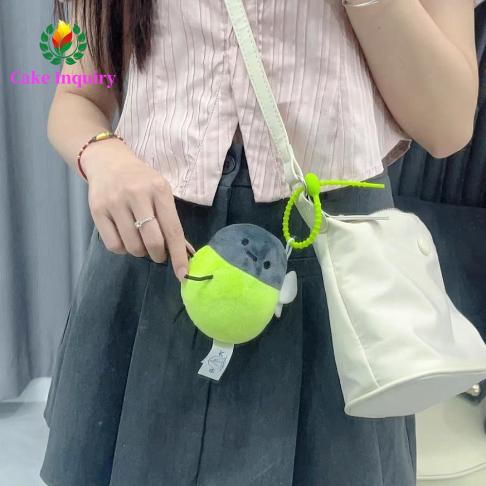 SAHRAI Phim hoạt hình Mặt dây chuyền đom đóm phát sáng, Móc khóa búp bê sang trọng Firefly Firefly p