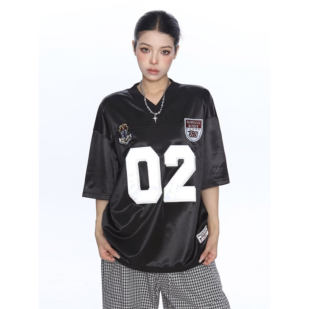 Super Bowl Phong Cách Mỹ Rugby Jersey Retro Jersey Áo Thun Thể Thao Rời Tay Ngắn Nam Nữ Số Jersey