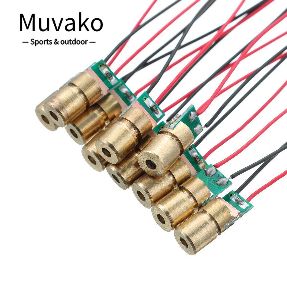 MUVAKO 1 / 3 / 5 / 10pc Điốt Laser Bán chạy 5 triệu watt Đầu Đồng 650nm 6mm 3V