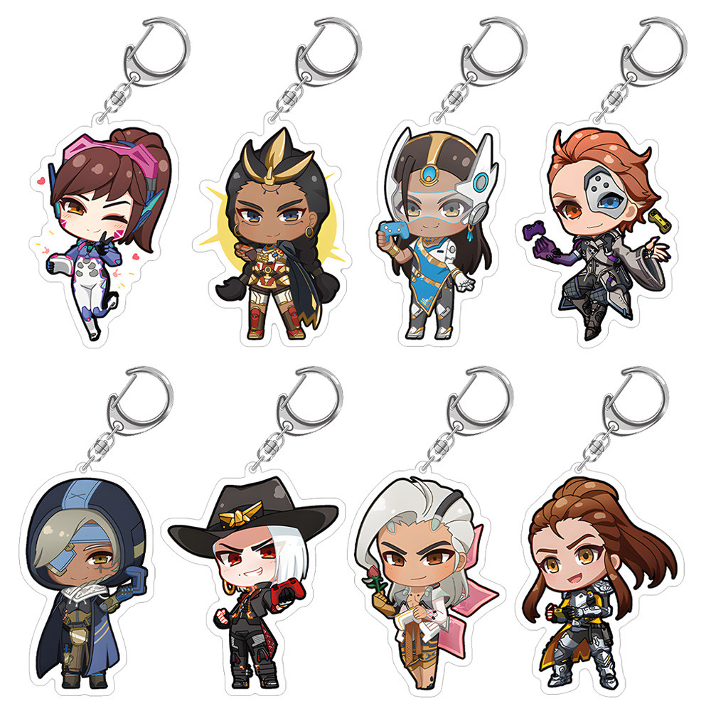 Overwatch 2 Official character D.Va Kiriko Genji Mercy Tracer Reaper Hanzo Ana Lucio Ashe Chibi Acry