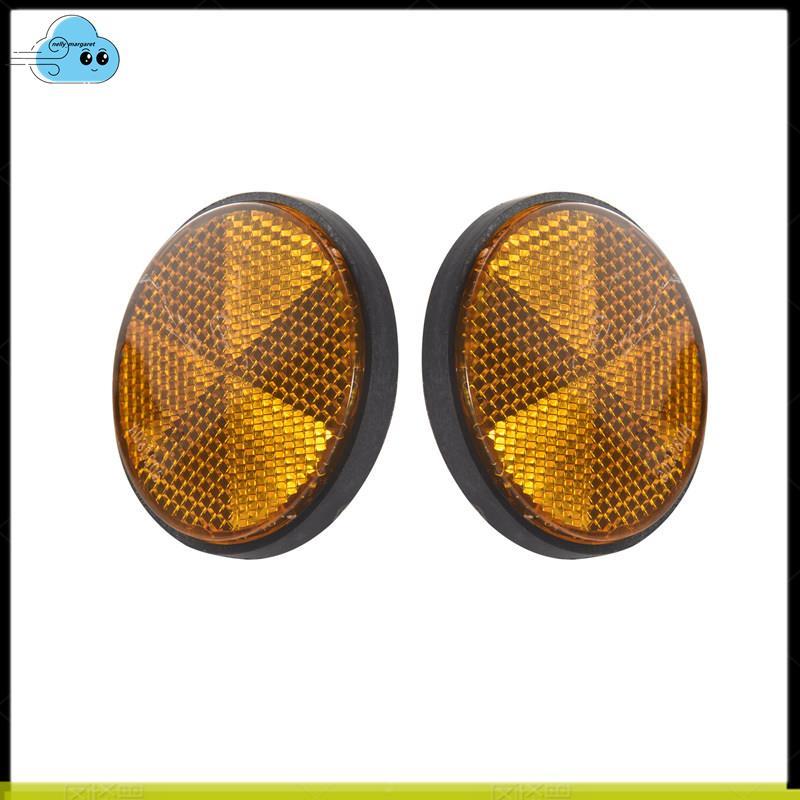 2 x 2 inch Tròn Màu Cam Phản Quang Đa Năng Cho Xe Máy ATV Xe Đạp Bụi Bẩn Xe Đạp