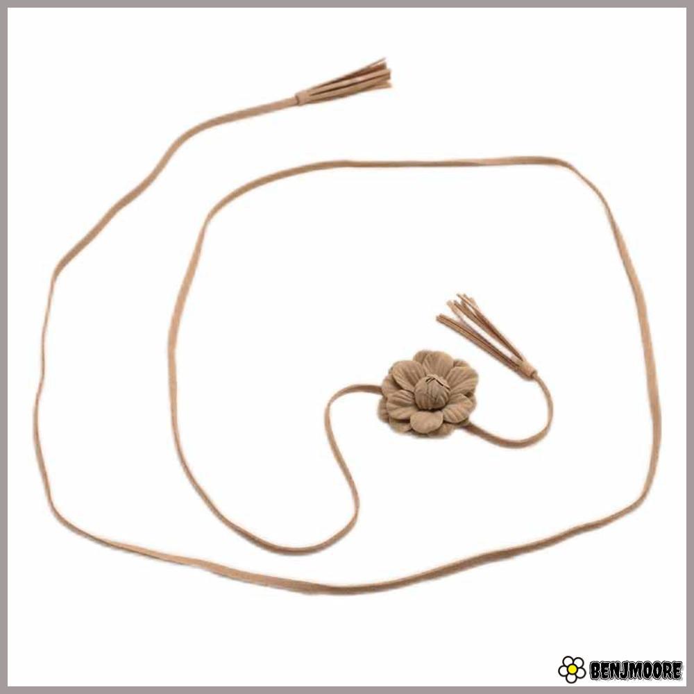Dây Thắt Lưng BENJMOORE, Dây Hợp Kim Bohemian Thắt Lưng Bướm Tua Rua Vintage Hoa Có Thể Điều Chỉnh T