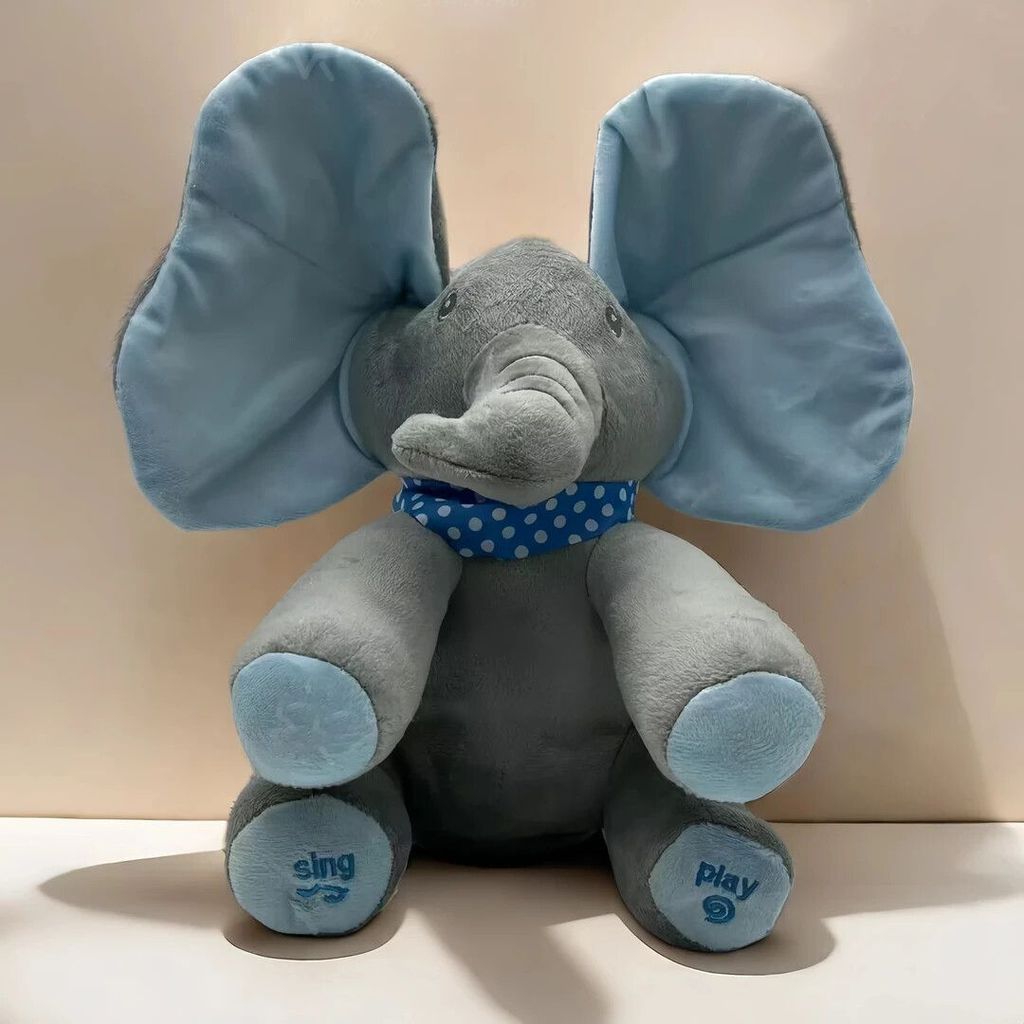 2025 Sản Phẩm Mới Peekaboo Voi Sang Trọng Bé Voi Peekaboo Đồ Chơi Hát Tai Bao Mắt Đồ Chơi Peekaboo B