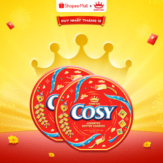   VC 15%  Hộp Thiếc Bánh Quy Cosy Tết 2026 Thập Cẩm Sôcôla 135g  Combo 2  