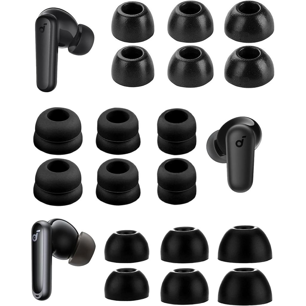 A-Focus cho Soundcore Space A40 P3i P20i P30i P40i Đầu Tai Bộ Nhớ Bọt Đôi Mặt bích Thay Thế Tai Nghe