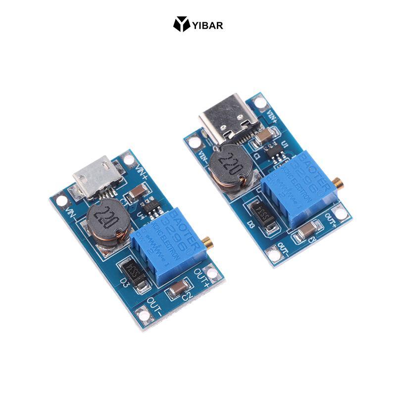 YIBAR 1 Bộ Chuyển Đổi Tăng Cường Bộ Chuyển Đổi Mô Đun Nguồn MT3608 Mico Type-C Giao Diện Cung Cấp Mô