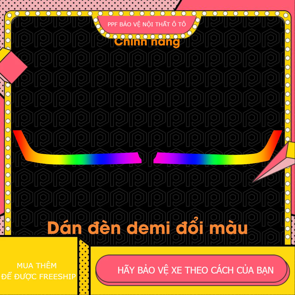 Dán decal đổi màu đèn demi cho Toyota Land Cruise LC200 - LC300 , daylight, trang trí xe