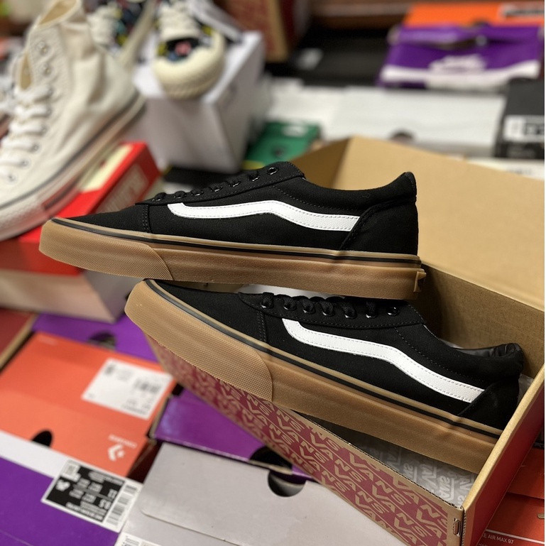 Giày thể thao thông thường cao su cổ thấp Vans Ward Black Original